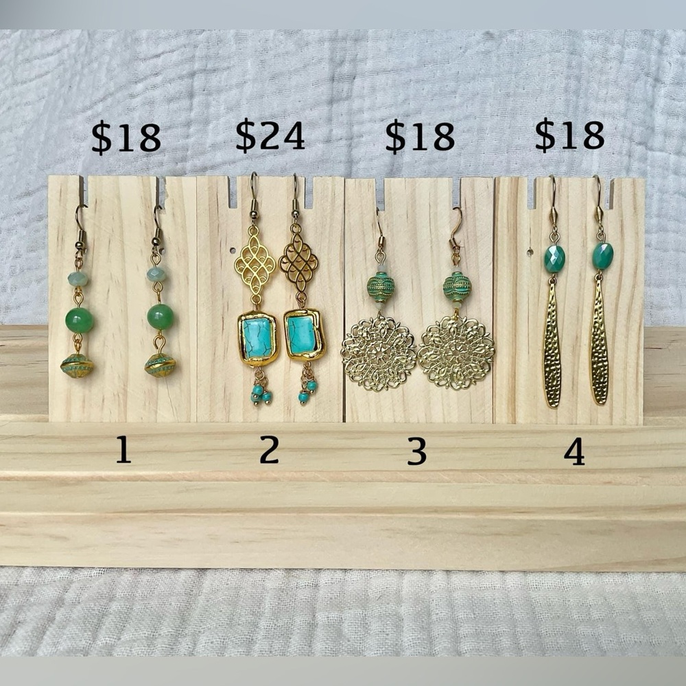 Gold and Turquoise Earrings